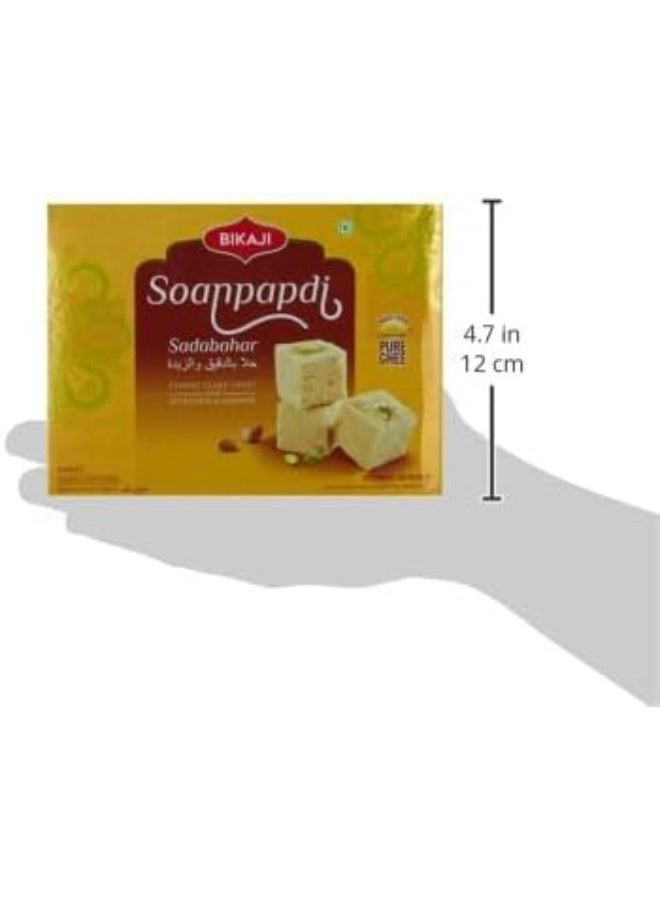 Bikaji Original Soan Papdi - Sada Bahar | Made with Pure Ghee | Vegetarian | Product of India | 200G - Image 4